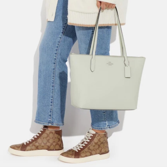 COPY - NWT Light Sage Coach Zip Top Tote - Picture 3 of 5